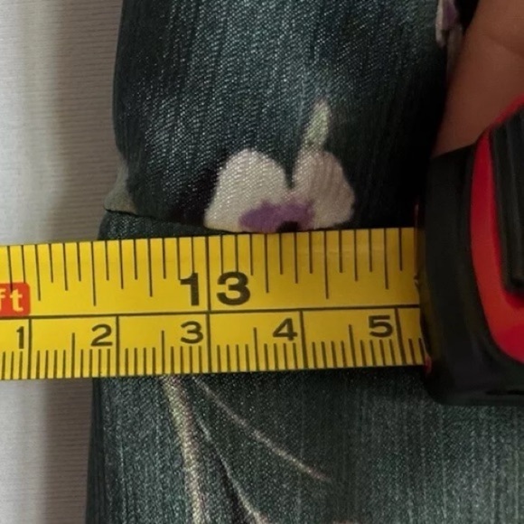 Anthropologie ML Monique Lhuillier Lorelei Floral Jumpsuit Sz 2 Holly Green - Picture 8 of 16